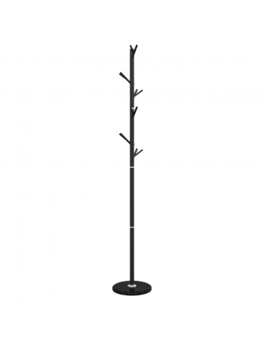 Appendiabiti Nero 175 cm in Ferro Verniciato a Polvere