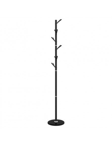 Appendiabiti Nero 175 cm in Ferro Verniciato a Polvere