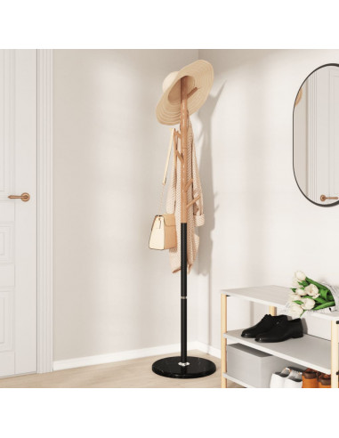 Appendiabiti Nero 172 cm in Ferro Verniciato a Polvere