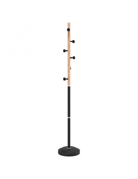 Appendiabiti Nero 177 cm in Ferro Verniciato a Polvere