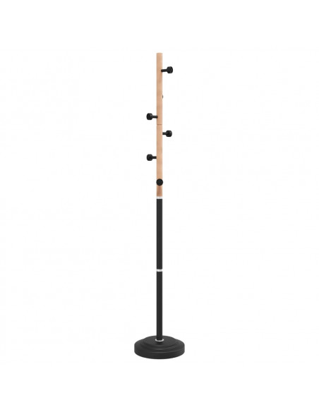 Appendiabiti Nero 177 cm in Ferro Verniciato a Polvere