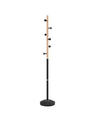 Appendiabiti Nero 177 cm in Ferro Verniciato a Polvere