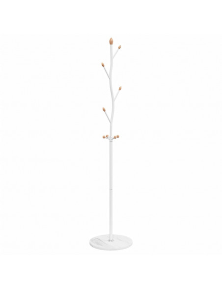 Appendiabiti Bianco 177 cm in Ferro Verniciato a Polvere