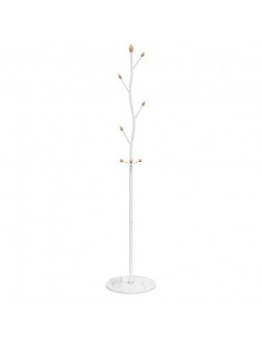 Appendiabiti Bianco 177 cm in Ferro Verniciato a Polvere