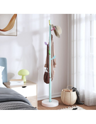 Appendiabiti Blu 172 cm in Ferro Verniciato a Polvere