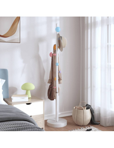 Appendiabiti Bianco 172 cm in Ferro Verniciato a Polvere