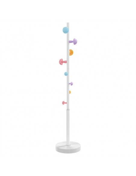 Appendiabiti Bianco 172 cm in Ferro Verniciato a Polvere