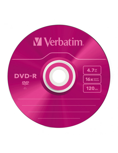 Verbatim DVD-R Colour 4,7 GB 5 pz