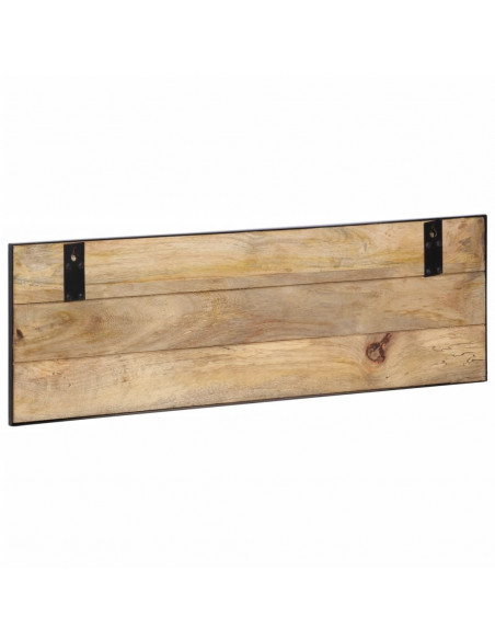 Appendiabiti 2 pz 80x8x25 cm in Legno Massello Grezzo di Mango