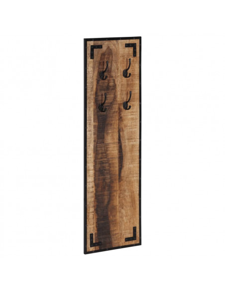 Appendiabiti 35x8x110 cm in Legno Massello Grezzo di Mango