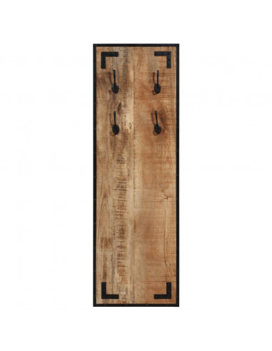 Appendiabiti 35x8x110 cm in Legno Massello Grezzo di Mango