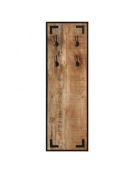 Appendiabiti 35x8x110 cm in Legno Massello Grezzo di Mango