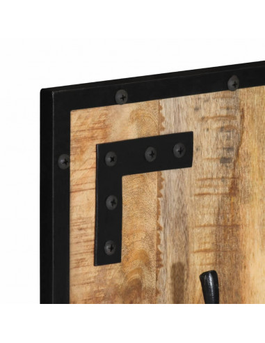 Appendiabiti 35x8x110 cm in Legno Massello Grezzo di Mango