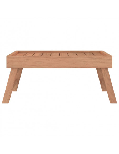 Vassoio Pieghevole 55x35x25 cm in Legno Massello di Teak