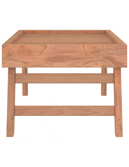 Vassoio Pieghevole 55x35x25 cm in Legno Massello di Teak