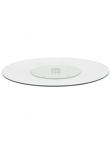Vassoio Girevole Trasparente 60 cm Vetro Temperato
