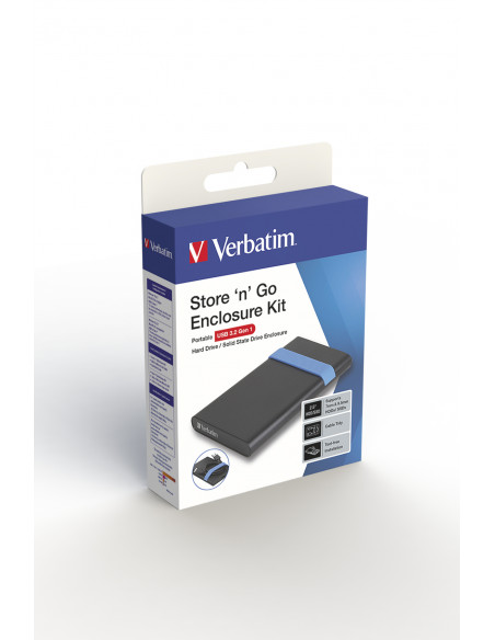 Verbatim Store'N'Go Enclosure Kit Box esterno HDD/SSD Nero, Blu 2.5"