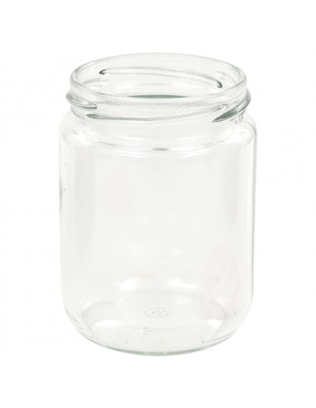 Vasi Marmellata in Vetro Coperchio Bianco e Rosso 96 pz 230 ml