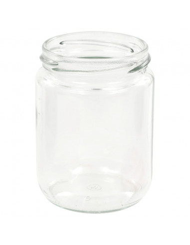 Vaso Marmellata in Vetro Coperchio Bianco e Rosso 48 pz 230 ml