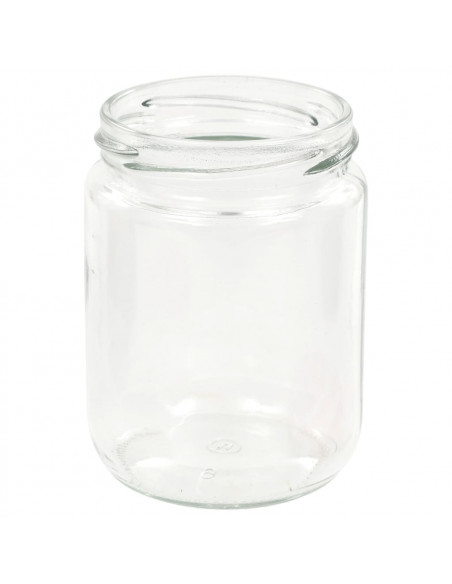 Vaso Marmellata in Vetro Coperchio Bianco e Rosso 48 pz 230 ml