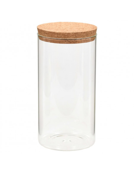 Barattoli in Vetro con Coperchio in Sughero 6 pz 1100 ml