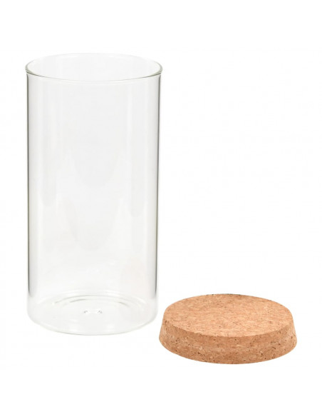 Barattoli in Vetro con Coperchio in Sughero 6 pz 1100 ml