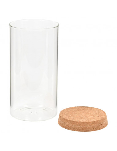 Barattoli in Vetro con Coperchio in Sughero 6 pz 1400 ml