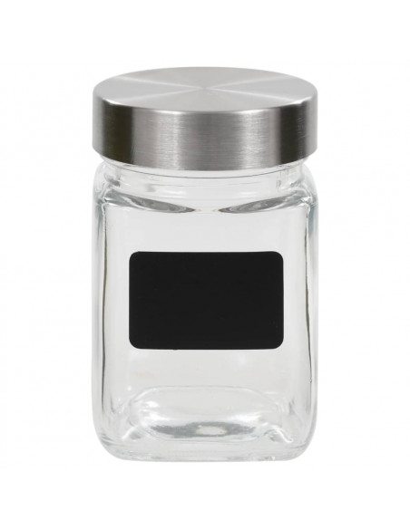 Barattoli in Vetro con Adesivo 12 pz 300 ml