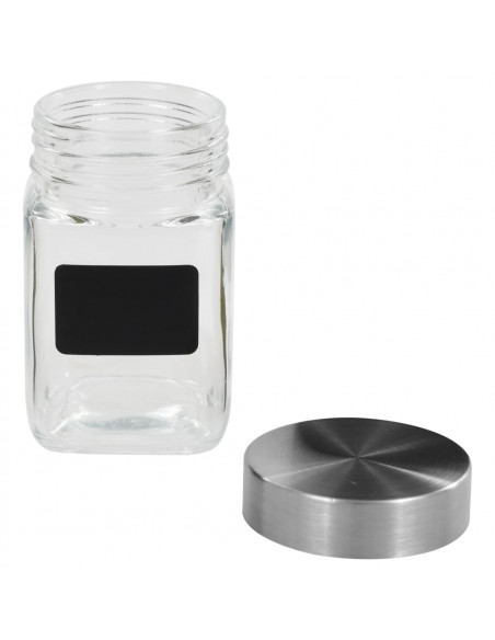 Barattoli in Vetro con Adesivo 12 pz 300 ml