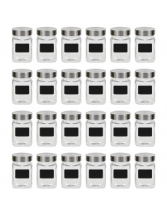 Barattoli in Vetro con Adesivo 24 pz 300 ml 2