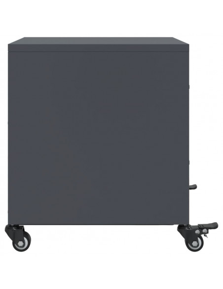 Comodini 2 pz Antracite 36x39x43,5 cm in Acciaio