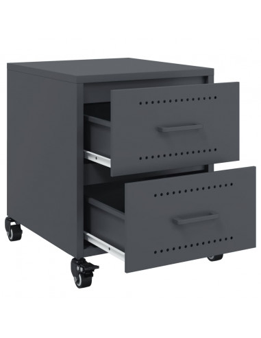 Comodini 2 pz Antracite 36x39x43,5 cm in Acciaio