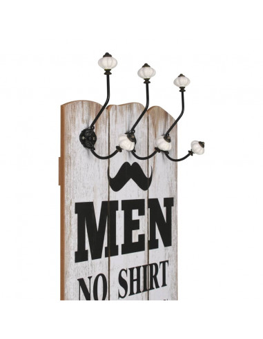 Appendiabiti da Parete con 6 Ganci MEN LADIES 120x40 cm