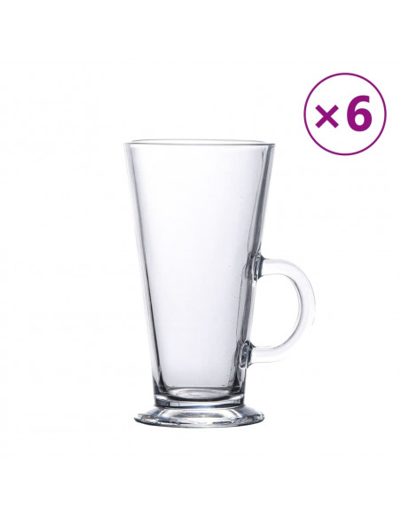 Bicchieri per Caffè Latte con Manico 6 pcs 250 ml