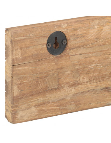 Appendiabiti Parete 5 Ganci 100x2,5x15cm Massello di Recupero