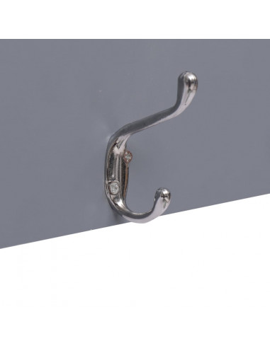 Appendiabiti a Muro WELCOME Grigio 74x29,5 cm