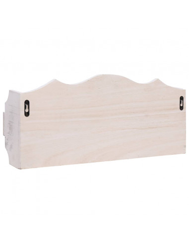 Appendiabiti a Muro Bianco 50x10x23 cm in Legno