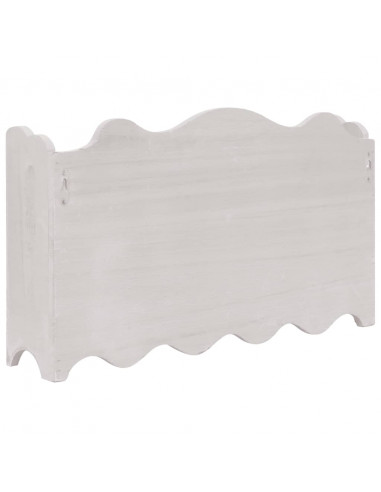 Appendiabiti a Muro Bianco 50x10x30 cm in Legno