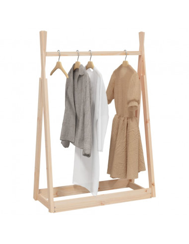 Appendiabiti 100x45x150 cm in Legno Massello di Pino