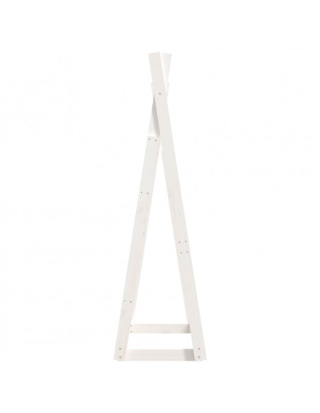 Appendiabiti Bianco 100x45x150 cm in Legno Massello di Pino