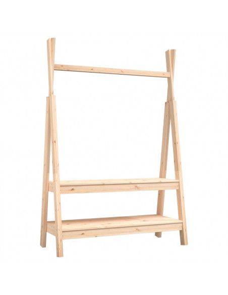 Appendiabiti 100x45,5x150 cm Legno Massello di Pino