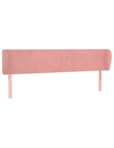 Testiera ad Orecchio Rosa 203x23x78/88 cm in Velluto 2