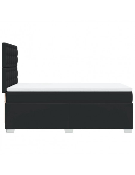Giroletto a Molle con Materasso Nero 80x200 cm in Similpelle