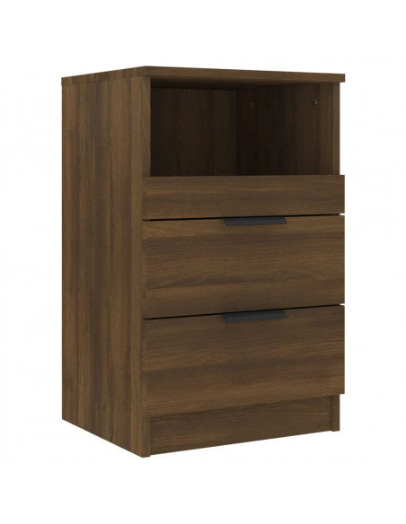Comodino Rovere Marrone in Legno Multistrato