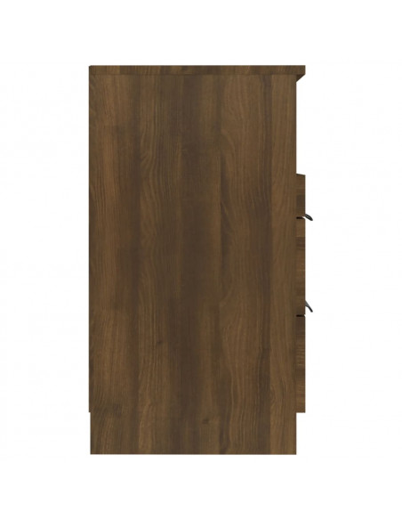 Comodino Rovere Marrone in Legno Multistrato