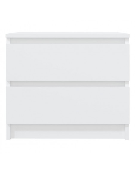 Comodini 2 pz Bianchi 50x39x43,5 cm in Legno Multistrato