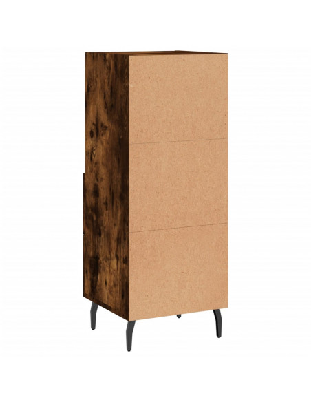 Credenza Rovere Fumo 34,5x34x90 cm in Legno Multistrato
