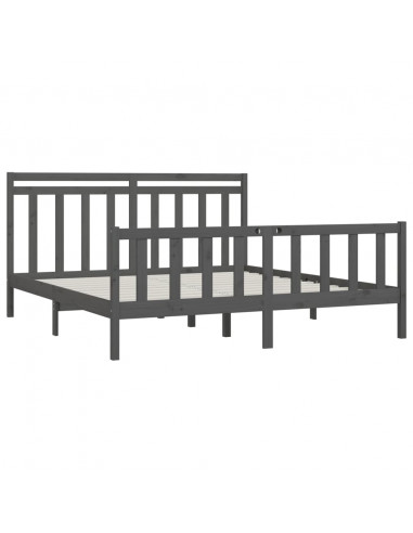 Giroletto Grigio in Legno Massello di Pino 200x200 cm