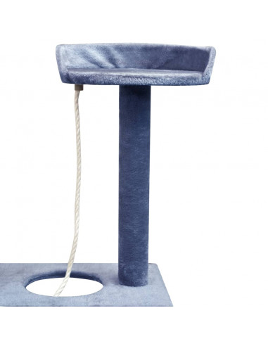 Albero per Gatti con Tiragraffi Sisal 150 cm Blu Scuro