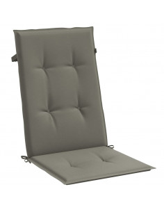 Cuscini Sedia Schiena Alta 6 Grigio Mélange 120x50x4 Tessuto